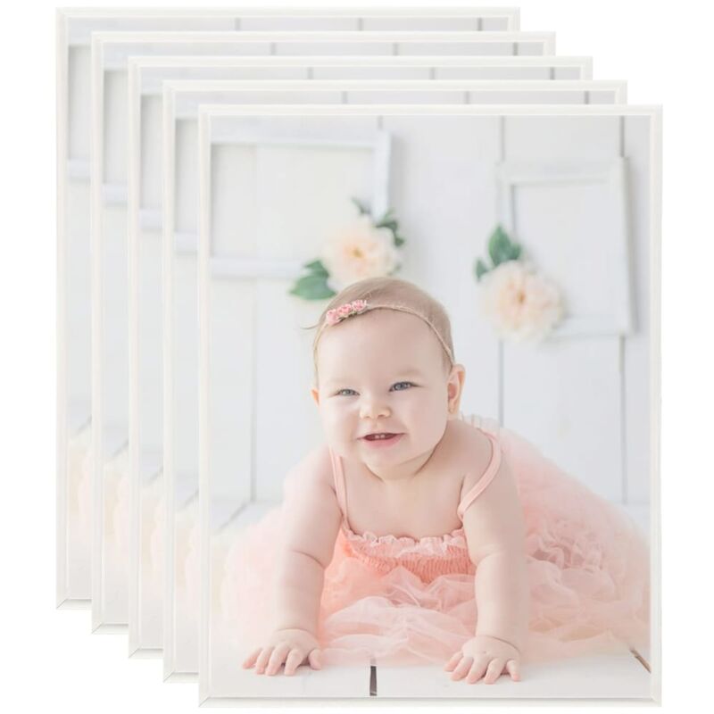 

vidaXL Marcos de foto collage de pared/mesa 5 uds plateado MDF 20x25cm - Plateado