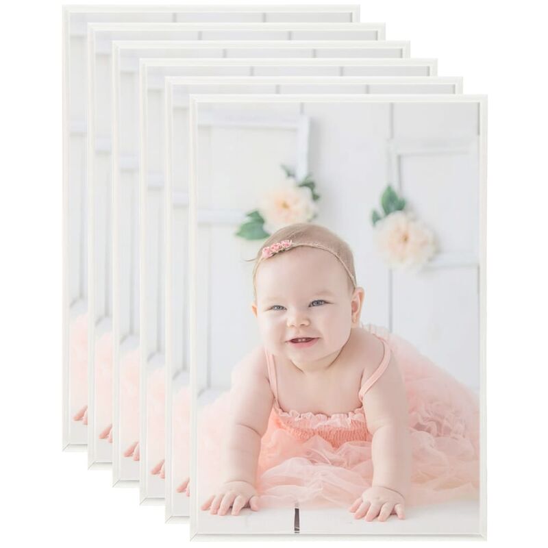 

vidaXL Marcos de foto collage de pared/mesa 5 uds plateado MDF 28x35cm - Plateado
