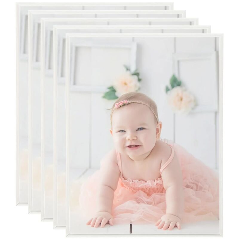 

vidaXL Marcos de foto collage de pared/mesa 5 uds plateado MDF 40x50cm - Plateado