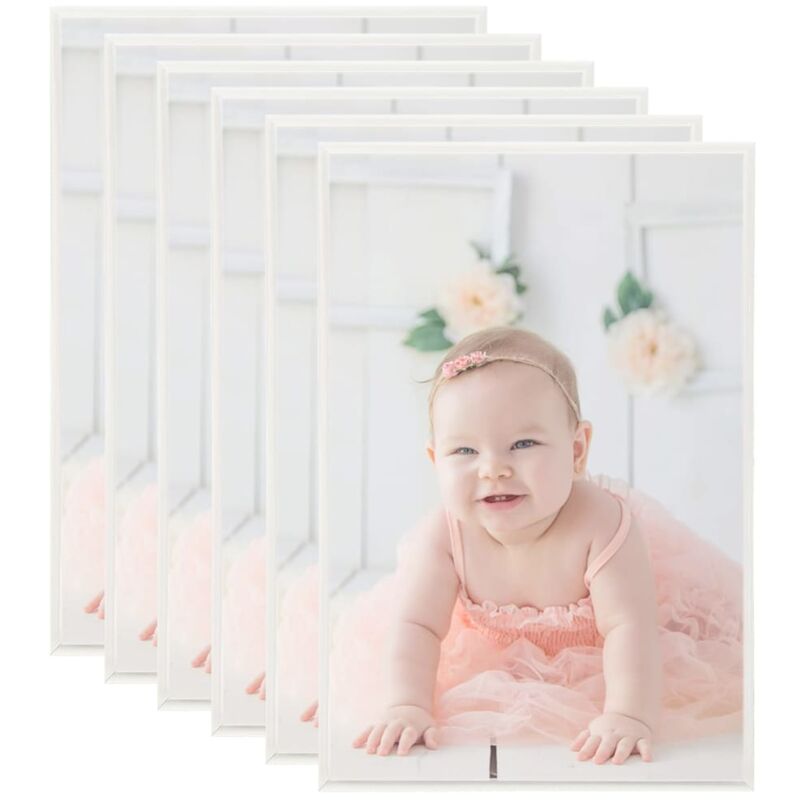 

vidaXL Marcos de foto collage de pared/mesa 5 uds plateado MDF 70x90cm - Plateado