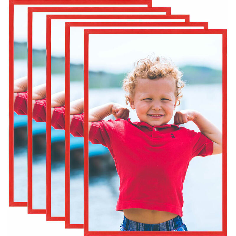 

Marcos de foto collage de pared/mesa 5 uds rojo MDF 10x15 cm - Rojo - Vidaxl