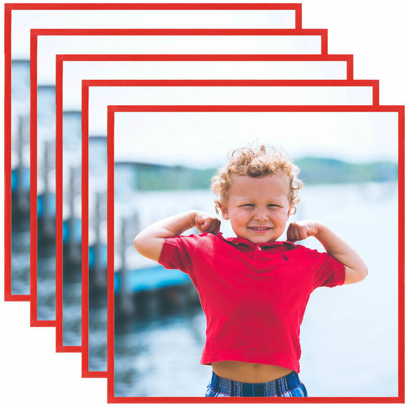 

Marcos de foto collage de pared/mesa 5 uds rojo MDF 30x30 cm - Rojo - Vidaxl