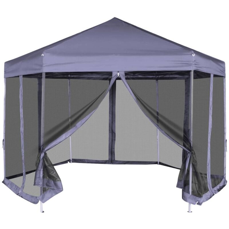 

Carpa Hexagonal Desplegable con 6 Paredes Laterales 3,6x3,1 m Azul Oscuro - Azul - Vidaxl