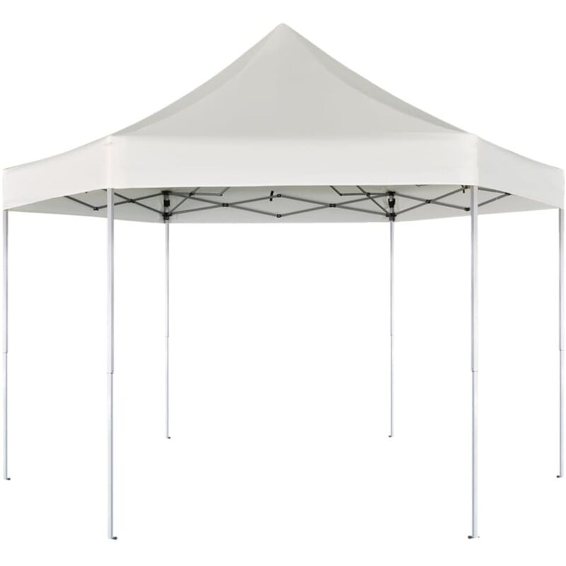 

Carpa Hexagonal Desplegable 3,6x3,1 m Blanco Crema - Crema - Vidaxl