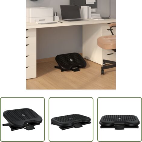 vidaXL Masaje para pies -  Reposapiés negro 46x34,5x11 cm
