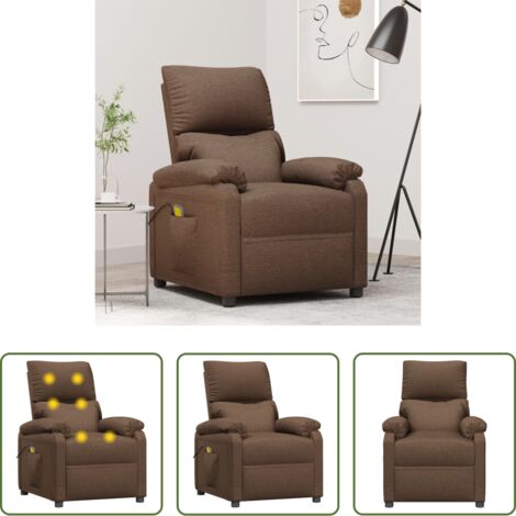 vidaXL Massageliege -  Massagesessel Braun Stoff