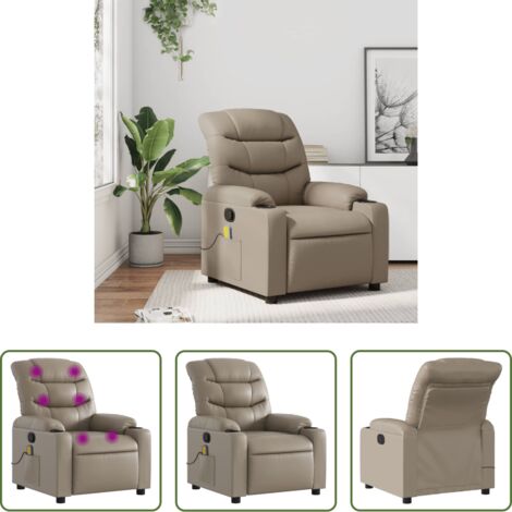 vidaXL Massageliege -  Massagesessel Cappuccino-Braun Kunstleder