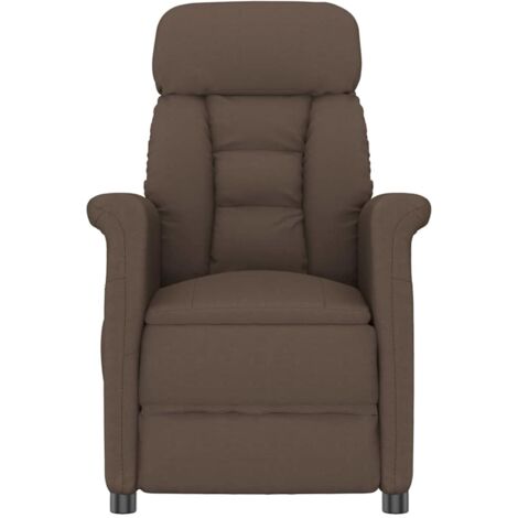 vidaXL Massagesessel Braun Mikrofasermaterial
