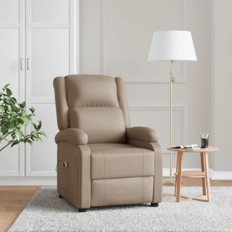 vidaXL Massagesessel Cappuccino-Braun Kunstleder