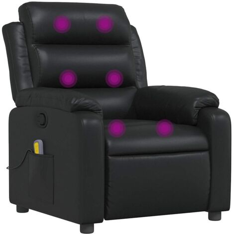 vidaXL Massagesessel Schwarz Kunstleder
