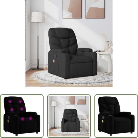 vidaXL Massagessessel -  Massagesessel Schwarz Stoff