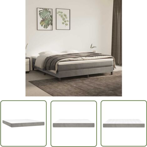 vidaXL Matelas de lit à ressorts ensachés 160x210x20 cm velours