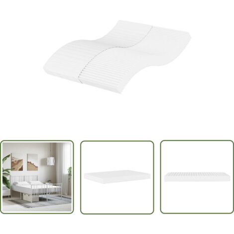 vidaXL Matelas en mousse blanc 140x220 cm dureté H2 H3