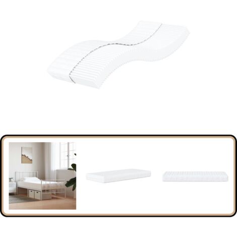 vidaXL Matelas en mousse blanc 80x210 cm dureté H2 H3