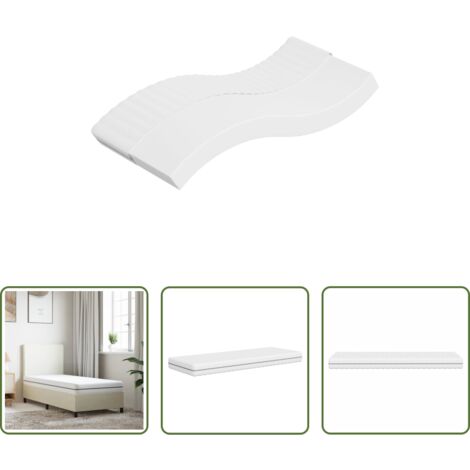 vidaXL Matelas sans ressorts -  Matelas en mousse moyennement doux 90x190 cm