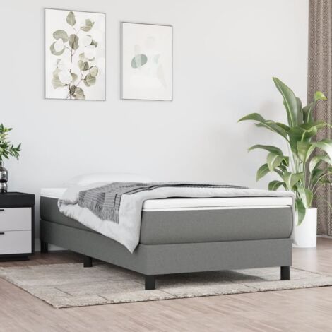 vidaXL Materasso a Molle Insacchettate Grigio Scuro 90x200x20 cm