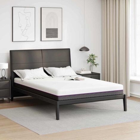 vidaXL Materasso Bianco e Grigio 140 x 190 cm Schiuma Memory