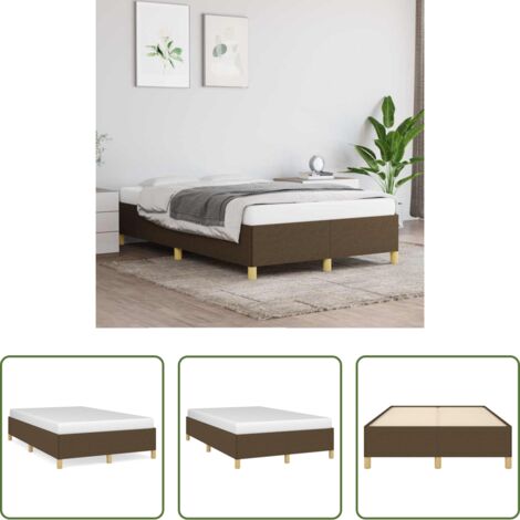vidaXL Materasso in gommapiuma -  Giroletto senza Materasso Marrone Scuro 80x200 cm in Tessuto