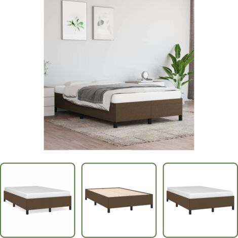 vidaXL Materasso in gommapiuma -  Giroletto senza Materasso Marrone Scuro 80x200 cm in Tessuto