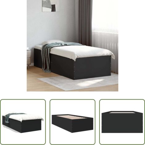 vidaXL Materasso in legno -  Giroletto Nero 75x190 cm in Legno Multistrato