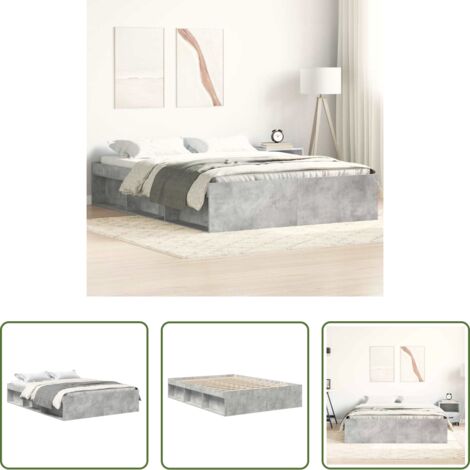vidaXL Materasso king size -  Giroletto Grigio Cemento 150x200 cm King Size