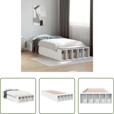 vidaXL Materasso letto -  Giroletto Bianco 100x200 cm in Legno Massello