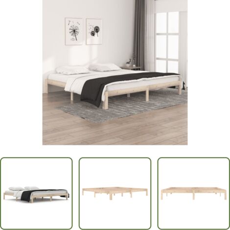 vidaXL Materasso letto -  Giroletto in Legno Massello di Pino 200x200 cm