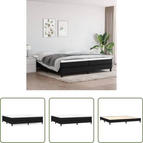 vidaXL Materasso letto -  Struttura Letto a Rete a Molle Nero 200x200 cm in Tessuto