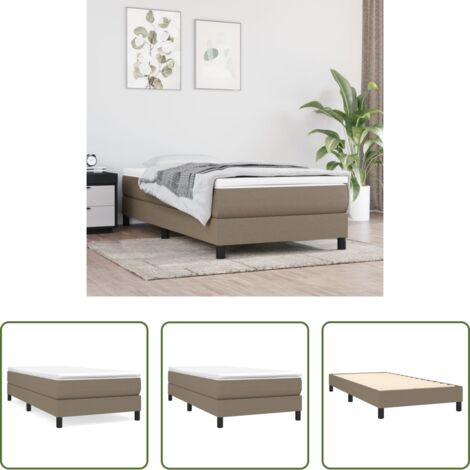 vidaXL Materasso letto -  Struttura Letto a Rete a Molle Tortora 90x190 cm Tessuto