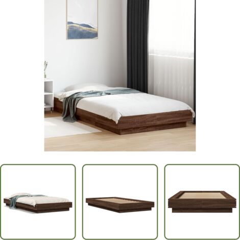 vidaXL Materasso per letto -  Giroletto Rovere Marrone 75x190 cm in Legno Multistrato