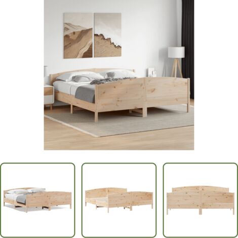 vidaXL Materasso per letto -  Giroletto senza Materasso 180x200 cm in Legno Massello di Pino
