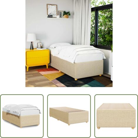 vidaXL Materasso per letto -  Giroletto senza Materasso Crema 80x200 cm in Tessuto