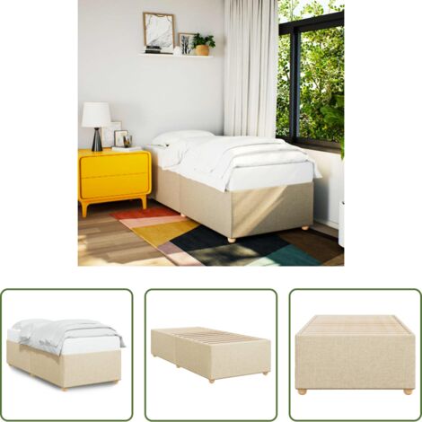 vidaXL Materasso per letto -  Giroletto senza Materasso Crema 80x200 cm in Tessuto