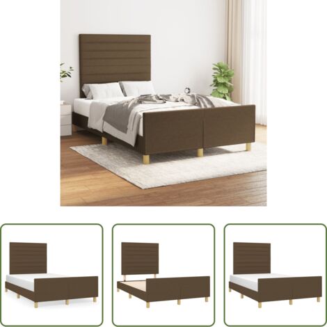 vidaXL Materasso per letto -  Giroletto senza Materasso Marrone Scuro 80x200 cm in Tessuto
