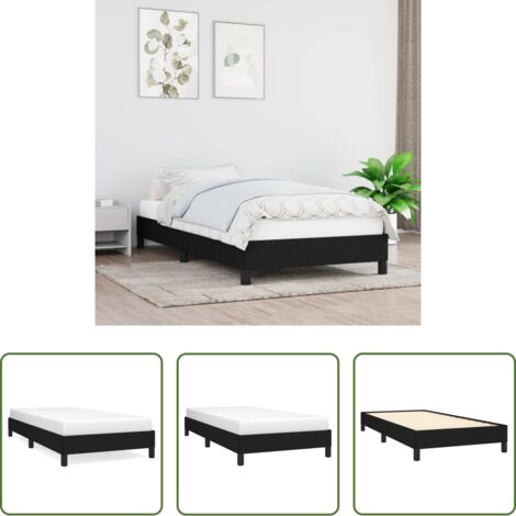 vidaXL Materasso per letto -  Giroletto senza Materasso Nero 80x200 cm Tessuto