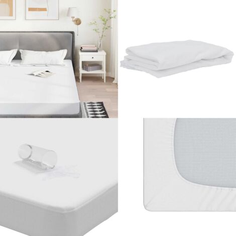 vidaXL Matratzenschoner Weiß 140x220 cm Wasserdicht