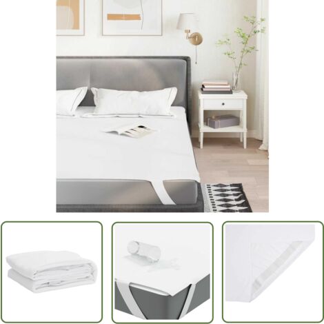 vidaXL Matratzenschoner Weiß 160x220 cm Wasserdicht