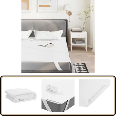 vidaXL Matratzenschoner Weiß 180x200 cm Wasserdicht
