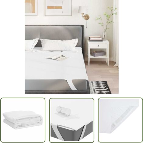 vidaXL Matratzenschoner Weiß 90x190 cm Wasserdicht