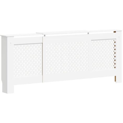 vidaXL MDF Radiator Cover White 205 cm