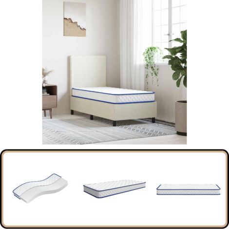 vidaXL Memory-Schaum-Matratze 80x160x17 cm Weiß