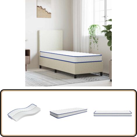 vidaXL Memory-Schaum-Matratze 80x200x17 cm Weiß