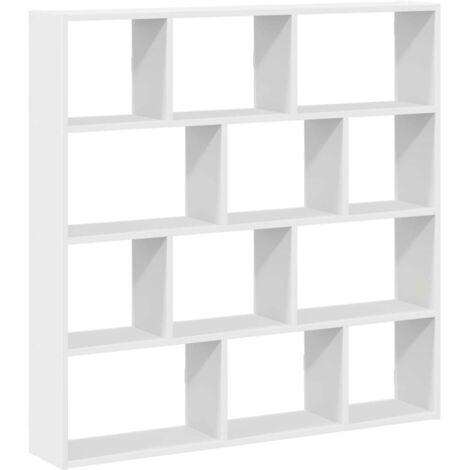 vidaXL Mensola a Cubo da Parete 12 Scomparti Bianca in Truciolato