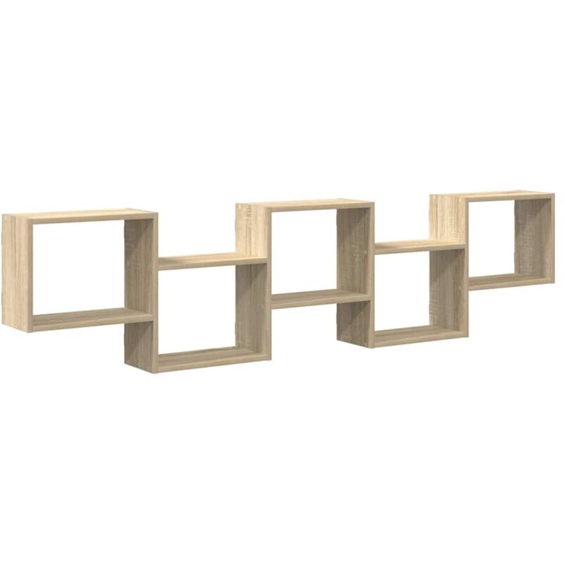 Vidaxl Mensola A Cubo Da Parete 5 Scomparti Truciolato Rovere Sonoma