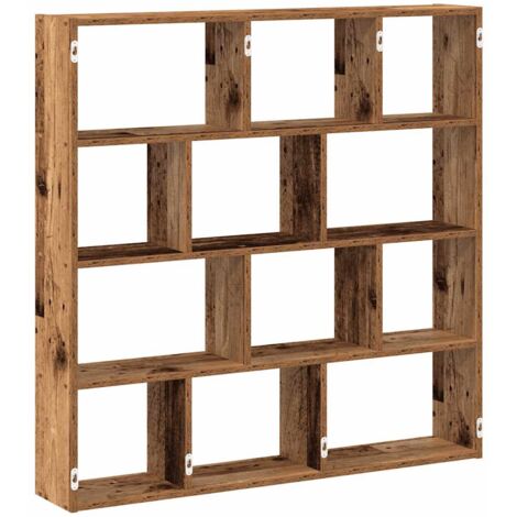 vidaXL Mensola a Muro a Cubo 12 Scomparti in Truciolato Legno Antico