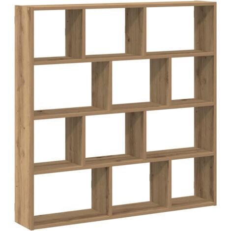 vidaXL Mensola a Muro Cubo 12 Scomparti Truciolato Rovere Artigianale