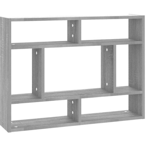 vidaXL Mensola a Muro Grigio Sonoma 75x16x55 cm in Legno Multistrato