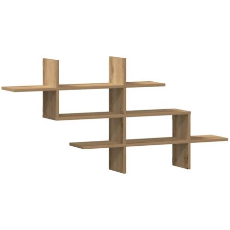 vidaXL Mensola a Muro Rovere Artigianale 124,5x18x60,5cm in Truciolato