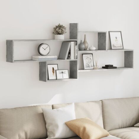 vidaXL Mensola a Parete Grigio Cemento 167,5x18x68 cm in Truciolato