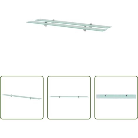vidaXL Mensola da parete -  Mensole Galleggianti 2 pz in Vetro 100x10 cm 8 mm